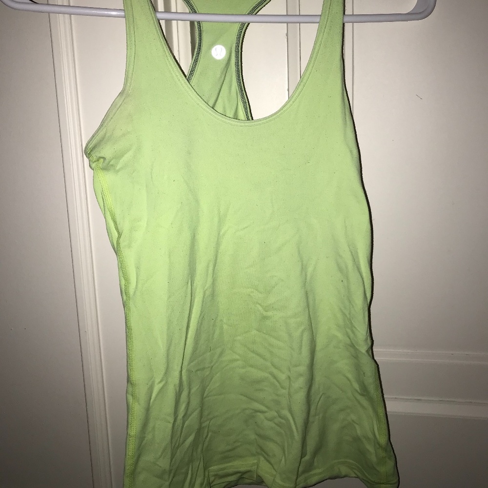 Neon yellow Lululemon athletic tank